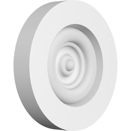 Ekena Millwork Standard Grayson Bullseye Rosette with Square Edge, 3"W x 3"H x 1/2"P ROSP030X030X050GRY02